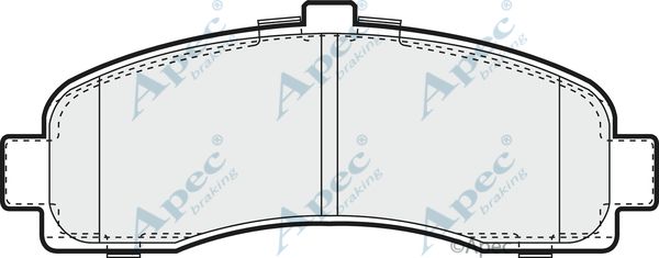 APEC BRAKING Piduriklotsi komplekt,ketaspidur PAD800